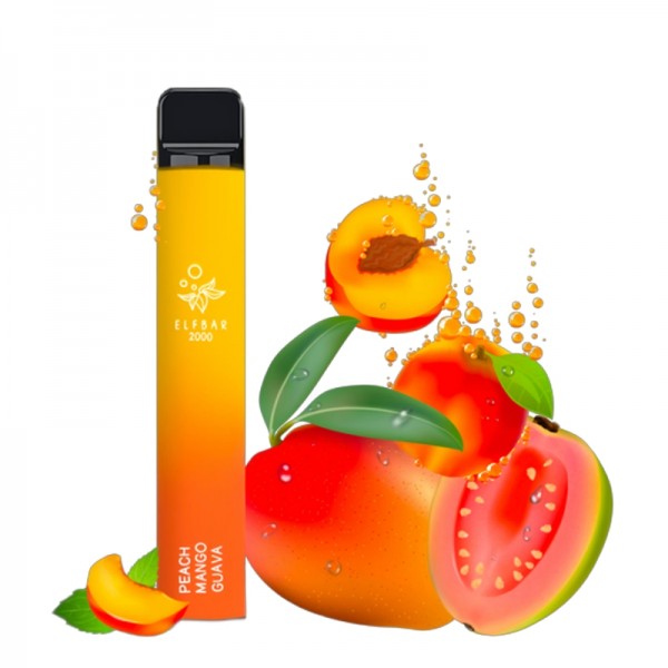 ELF BAR 2000 Disposable Peach Mango Guava 2000 Züge 1200 mAh