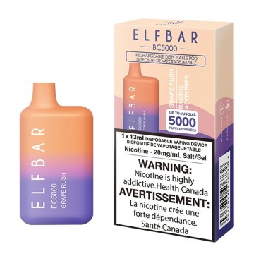 ELF BAR BC5000 Disposable 5000 Züge Grape Rush 650 mAh