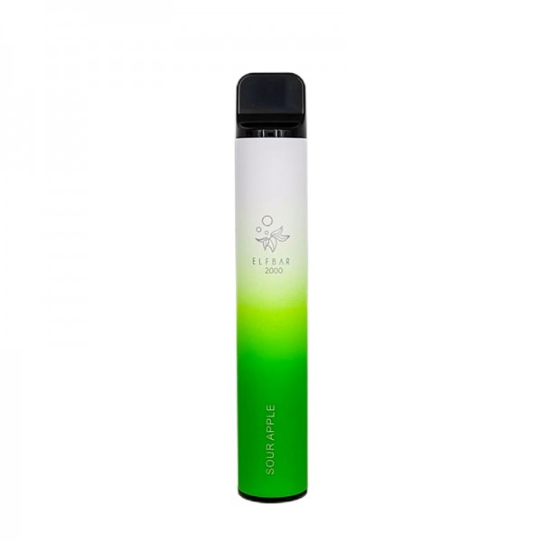 ELF BAR 2000 Disposable 2000 Züge Sour Apple 1200 mAh