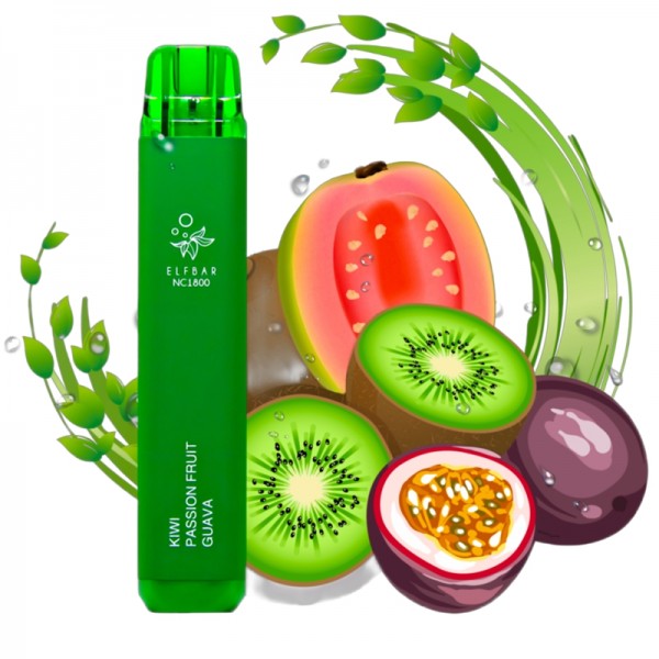 ELF BAR NC1800 Disposable Kiwi Passion Fruit Guava 1800 Züge 6 ml