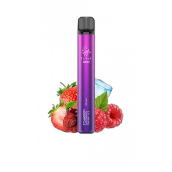 ELF BAR 600V2 Disposable 600 Züge Strawberry Raspberry Berry Ice