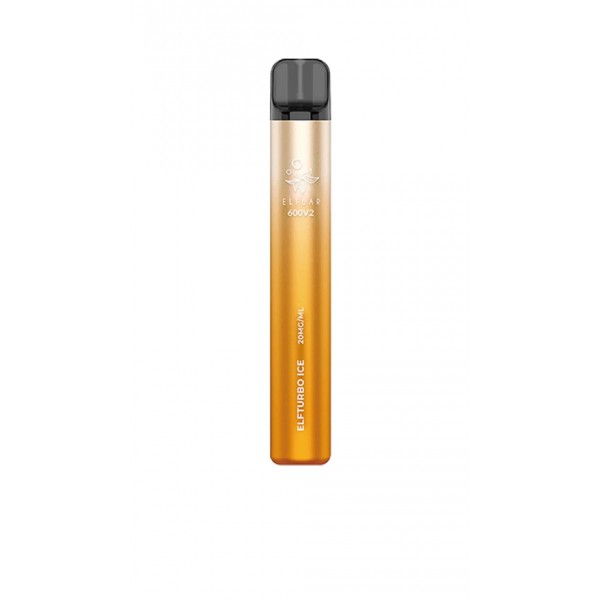 ELF BAR 600V2 Disposable 600 Züge ElfTurbo Ice 550 mAh
