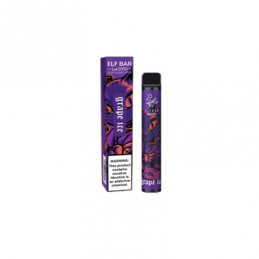 ELF BAR Lux 2000 Disposable Grape Ice 2000 Züge 1200 mAh