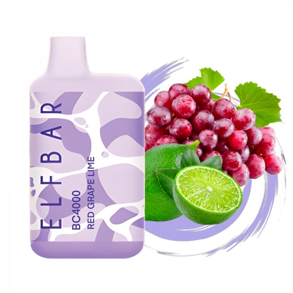 ELF BAR BC4000 Disposable 4000 Züge Red Grape Lime 11,5 ml