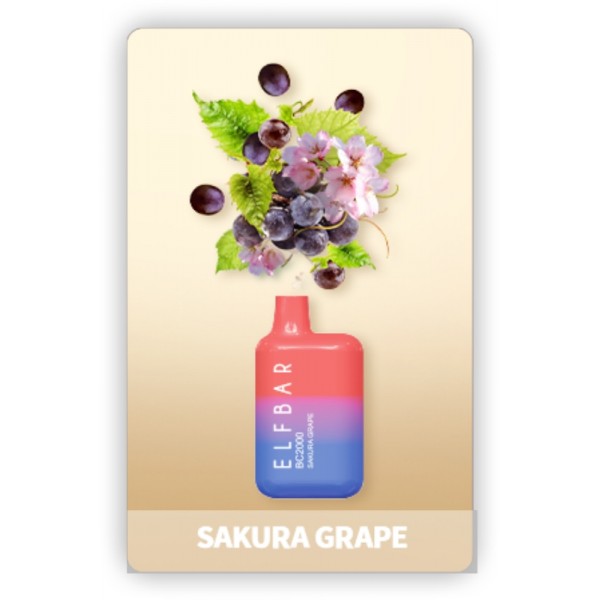 ELF BAR BC2000 Disposable 2000 Züge Sakura Grape 850 mAh